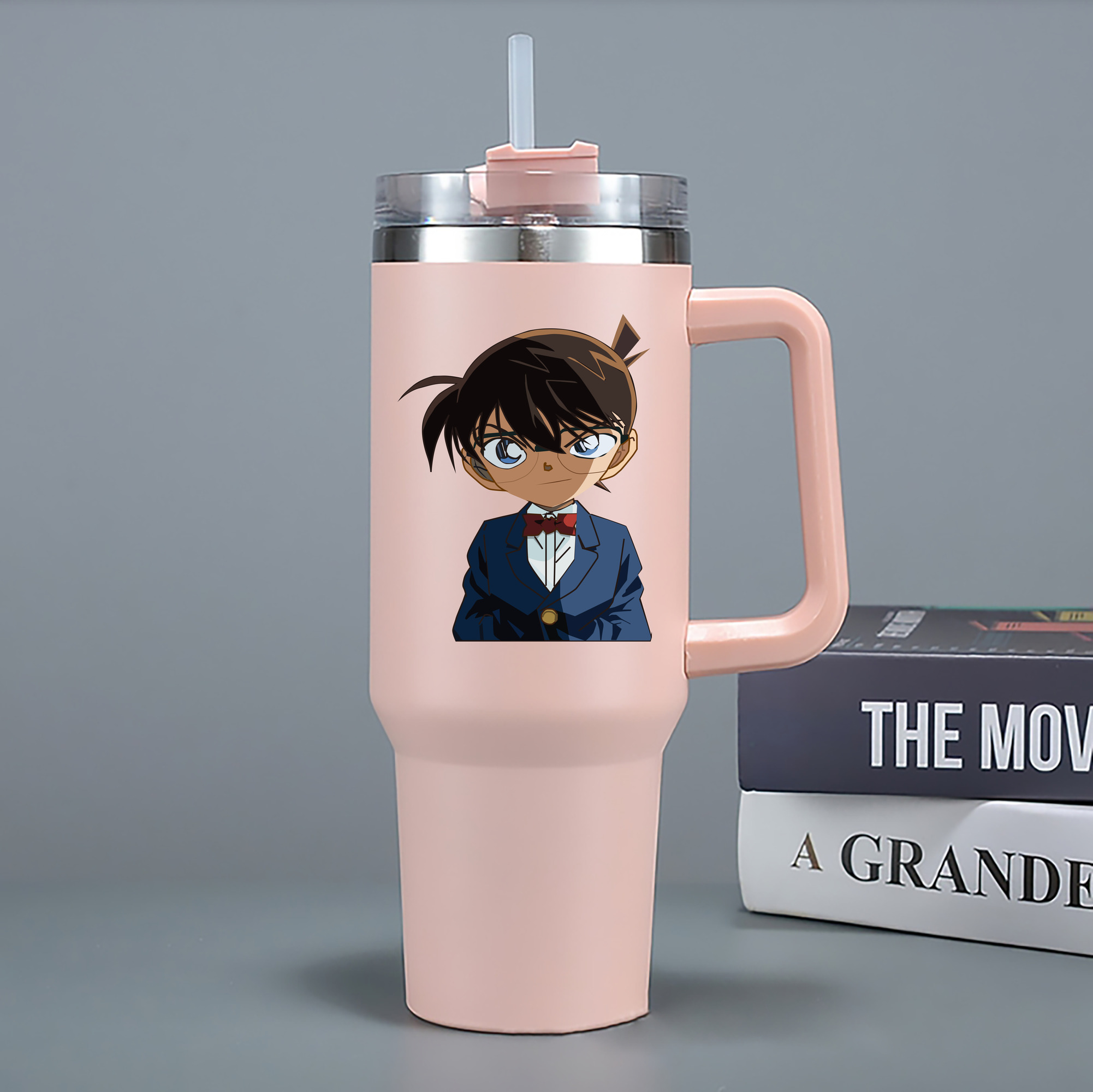 （画像用） 名探偵コナン 江戸川 コナン Detective Conan Conan Edogawa 1200mL車用タンブラー - クリスタルステッカー（プラスチックストロー付き）